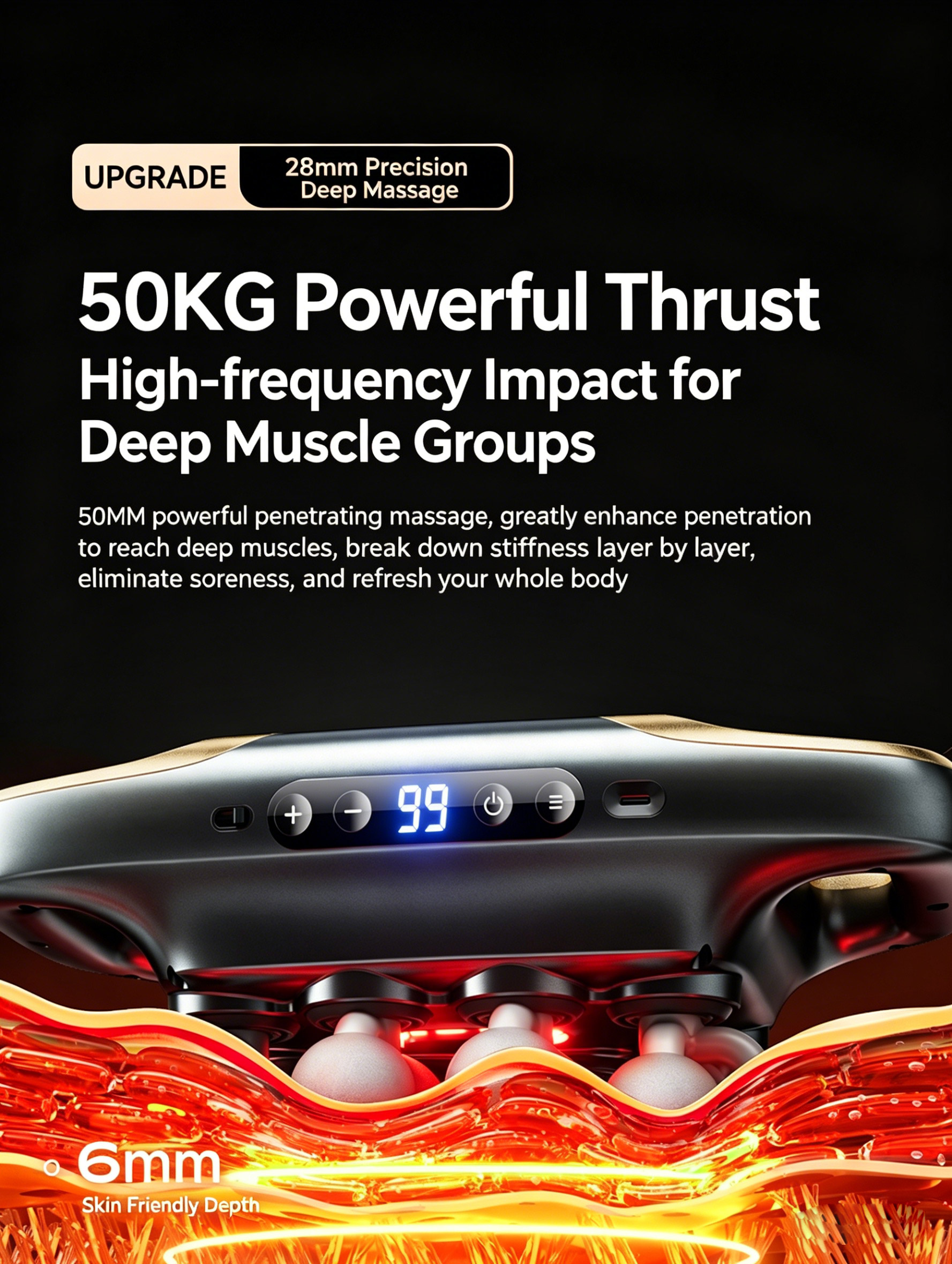 16 heads massage gun massager body deep tissue massager muscle massager gun fascial massage gun